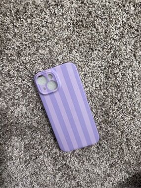 Apple Lavender Striped iPhone Case
